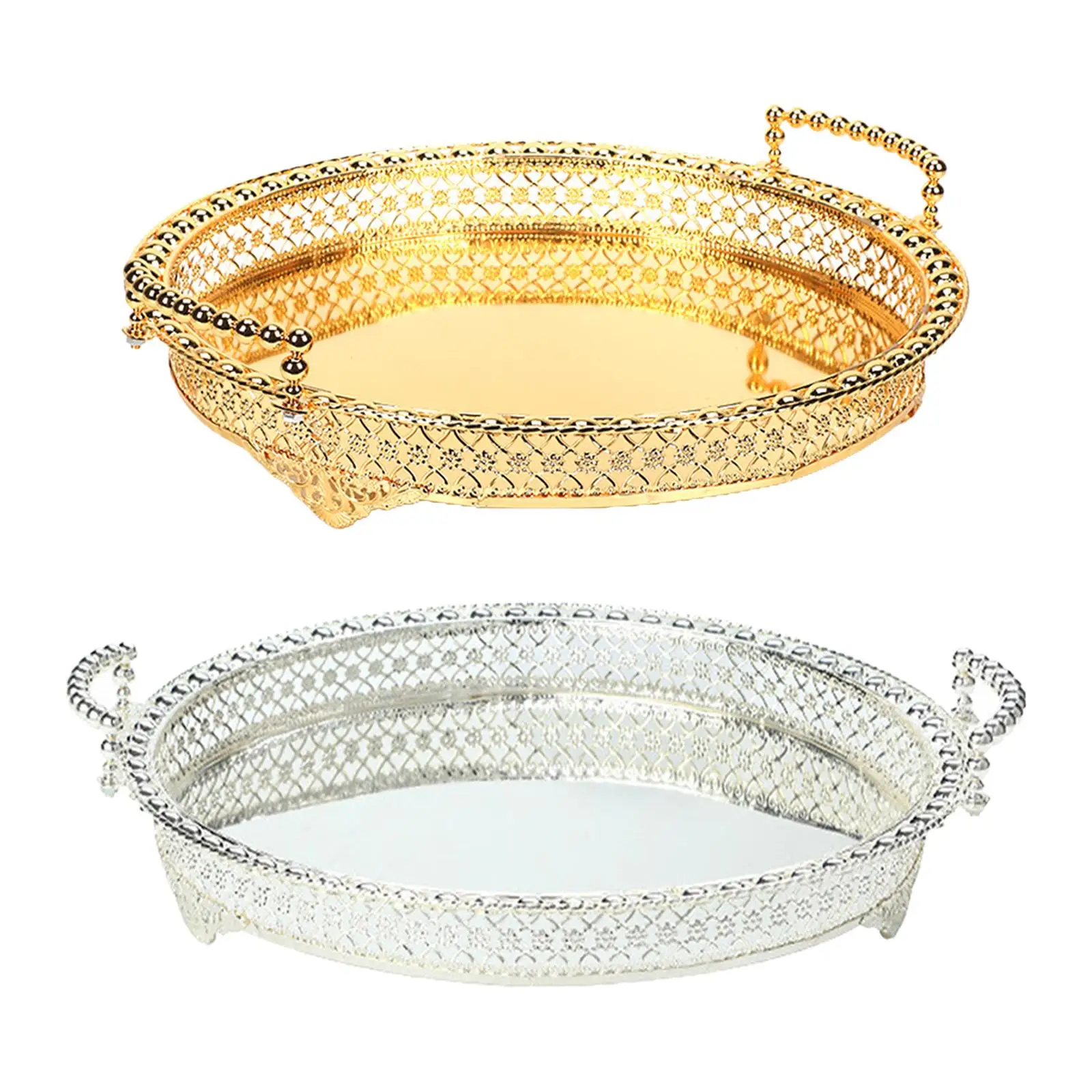 

Fruit Basket Candy Plate Jewelry Storage Luxurious Serving Dish Serving Tray for Restaurant Vanity Dining Room Countertop