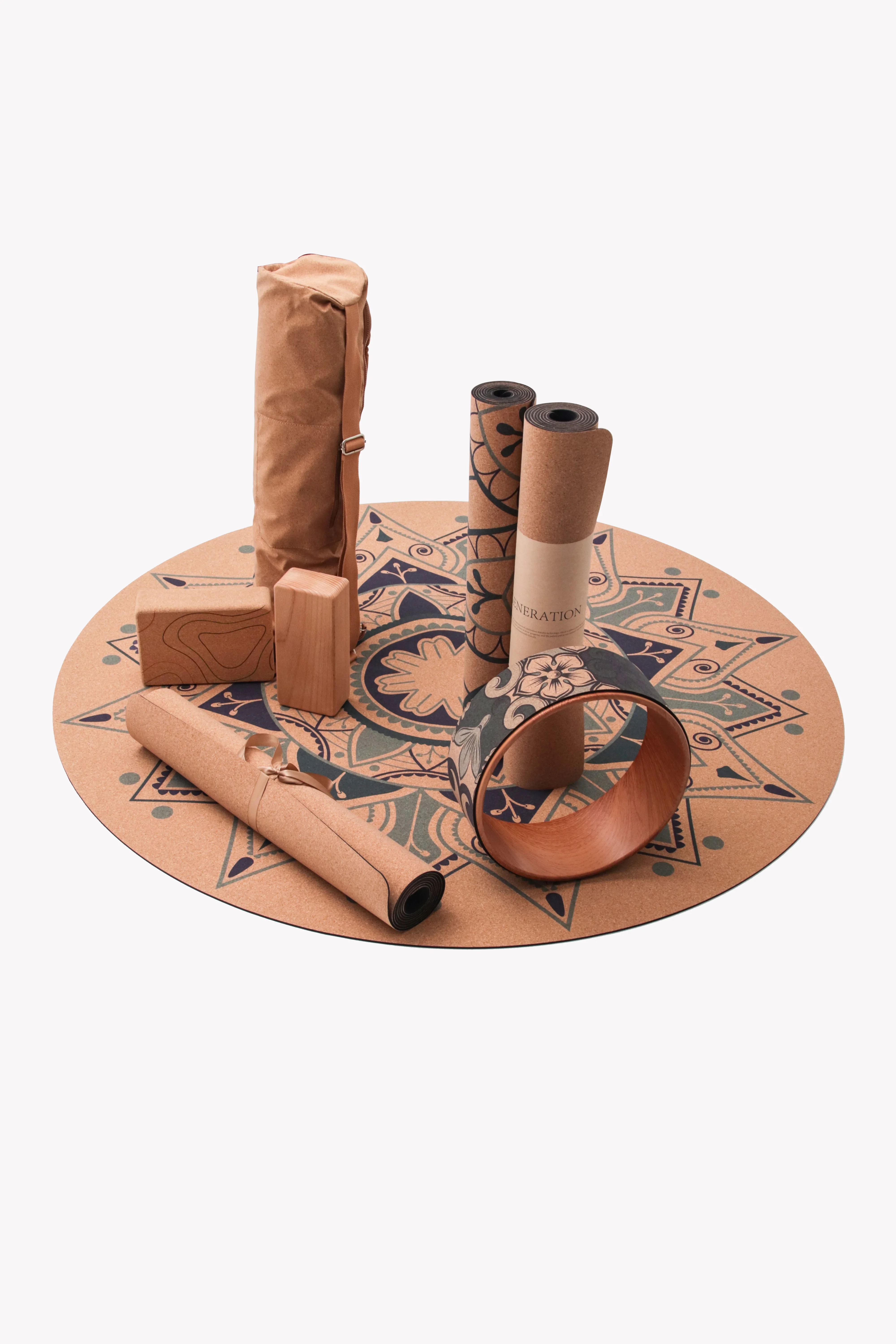 Коврик для йоги из натурального каучука пробка оптовая продажа на заказ