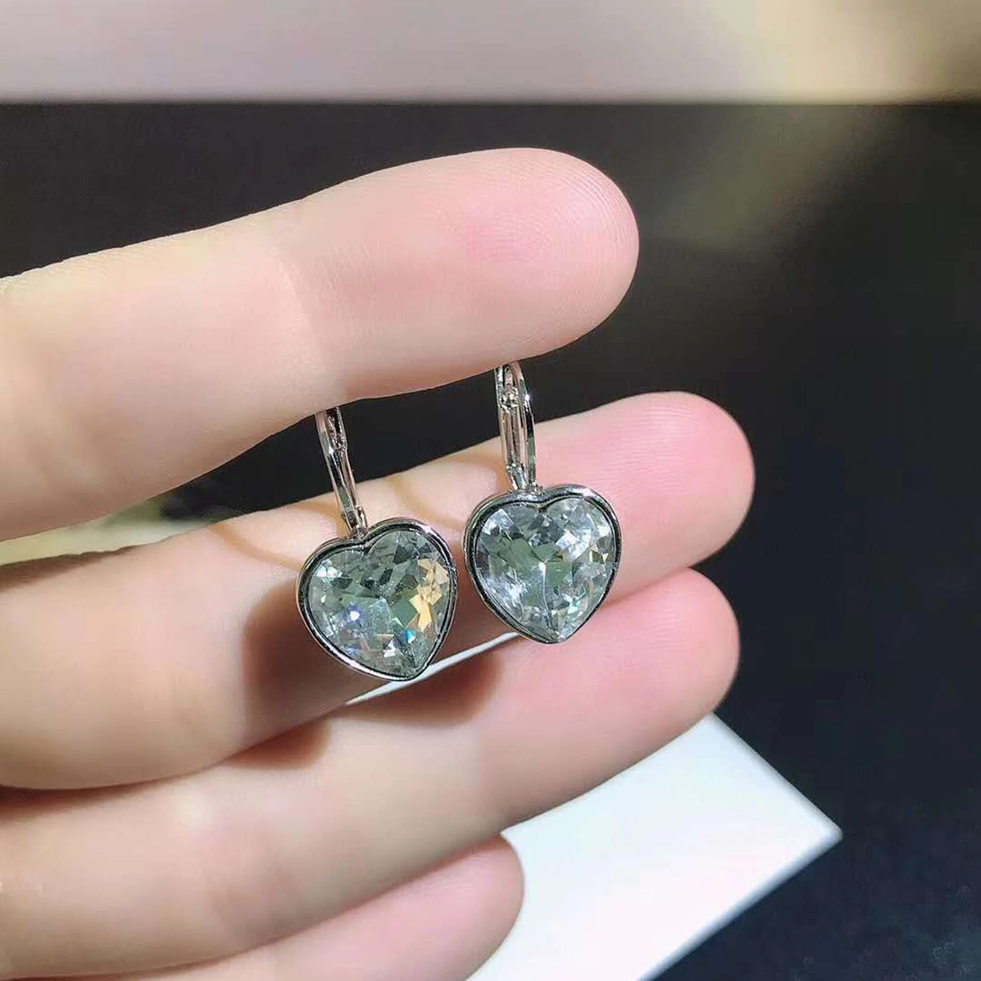 2023 New Trend Fashion Jewelry Original Charm Luxury Colored Austrian Crystal High Quality Earrings Romantic Gifts for Women