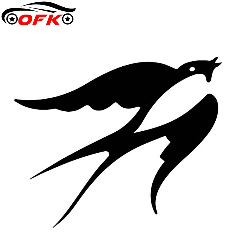 

Cool Swallow Decor Pattern Car Sticker Vinyl Decal Accessories Trunk Black/Silver 15.6CM*12.8CM