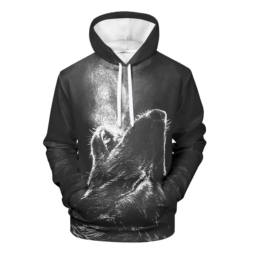

Autumn and Winter New Men's and Women's Hoodies Animal 3D Digital Printing Series Creative Leisure Trend Men's Pullover Sweater