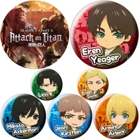 japan anime attack on titan brooch cartoon figure badges for backpack decoration clothes lapel pin accessories fans collection