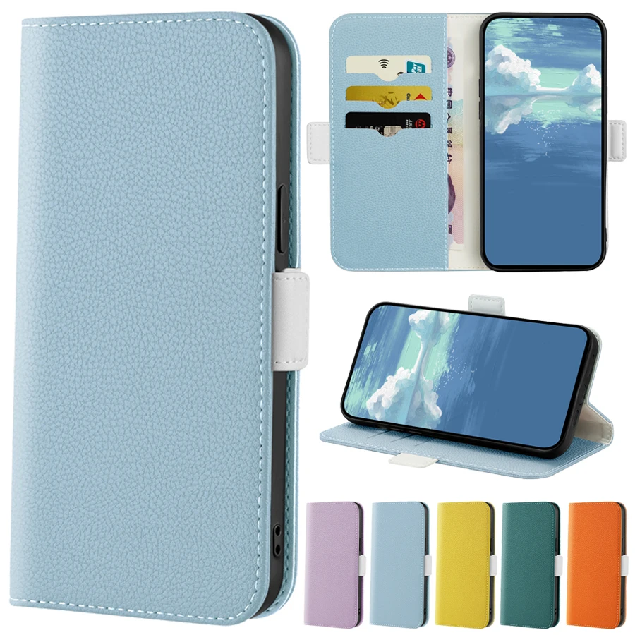 

Wallet Lychee Leather Case For Samsung Galaxy A03S A12 A13 A22 A23 A32 A50 A51 A52 A53 A70 A71 A72 A73 S22 Ultra S21 Plus S20 FE