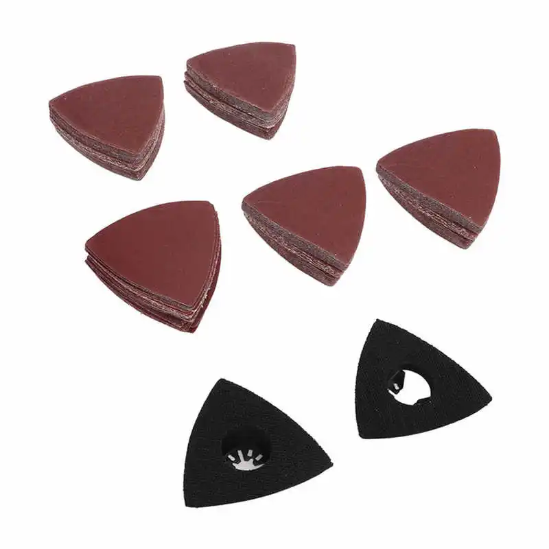 

Sanding Paper Set Triangular Sandpaper 60 80 120 180 240 Grits with Oscillating Tool Pads for Polishing and Deburring