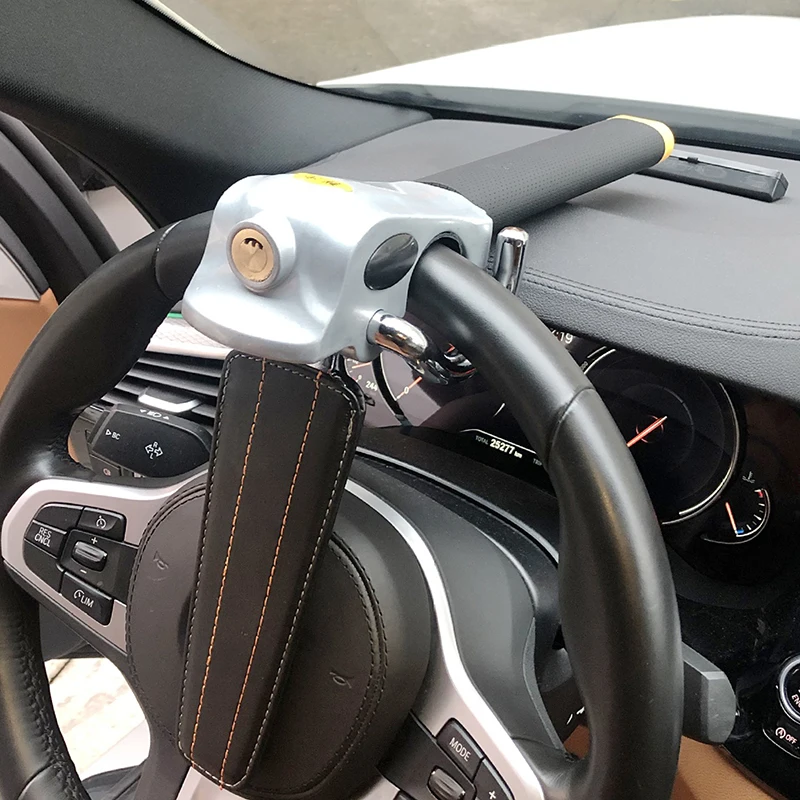 

Car Steering Wheel Anti-Theft Lock Foldable Security Car Lock Auto Steering Lock Protection Car Accessories T-Locks Rotary Alloy