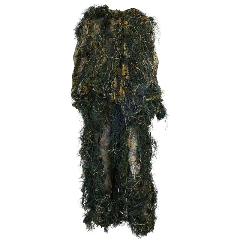 

Ghillie костюм для охоты в лесу 3D бионический лист Маскировка Униформа Cs камуфляжные костюмы набор поезд джунглей охотничья ткань