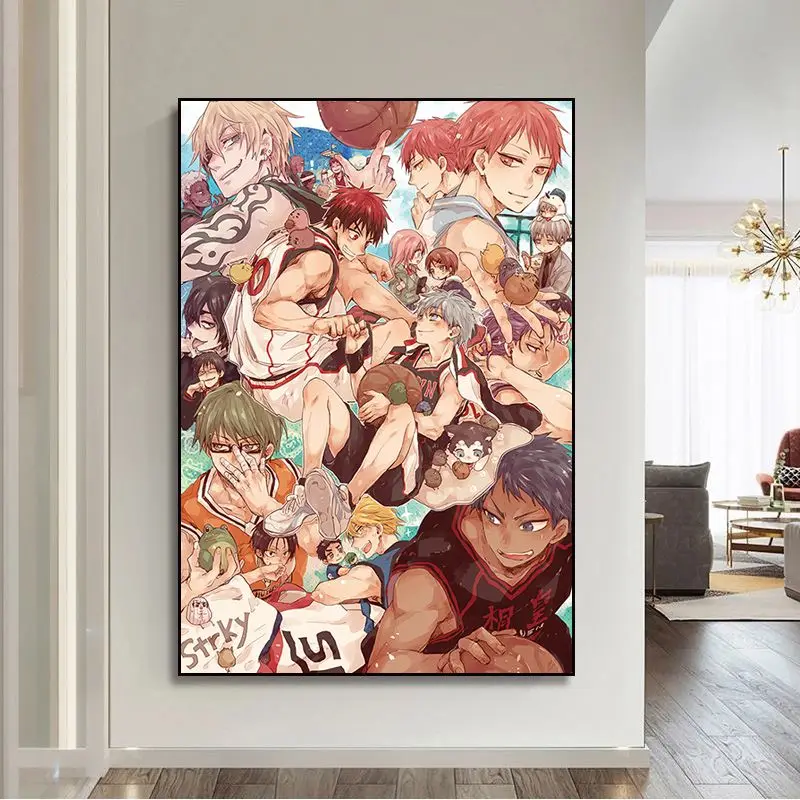 Anime Kuroko's Basketball DIY Sticky Poster HD Quality Wall Art Retro Plakaty do domu Estetyczna sztuka Malarstwo ścienne
