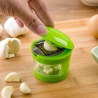 mini portable garlic press chopper slicer hand presser grinder crusher kitchen tools garlic grater abs stainless steel cocina