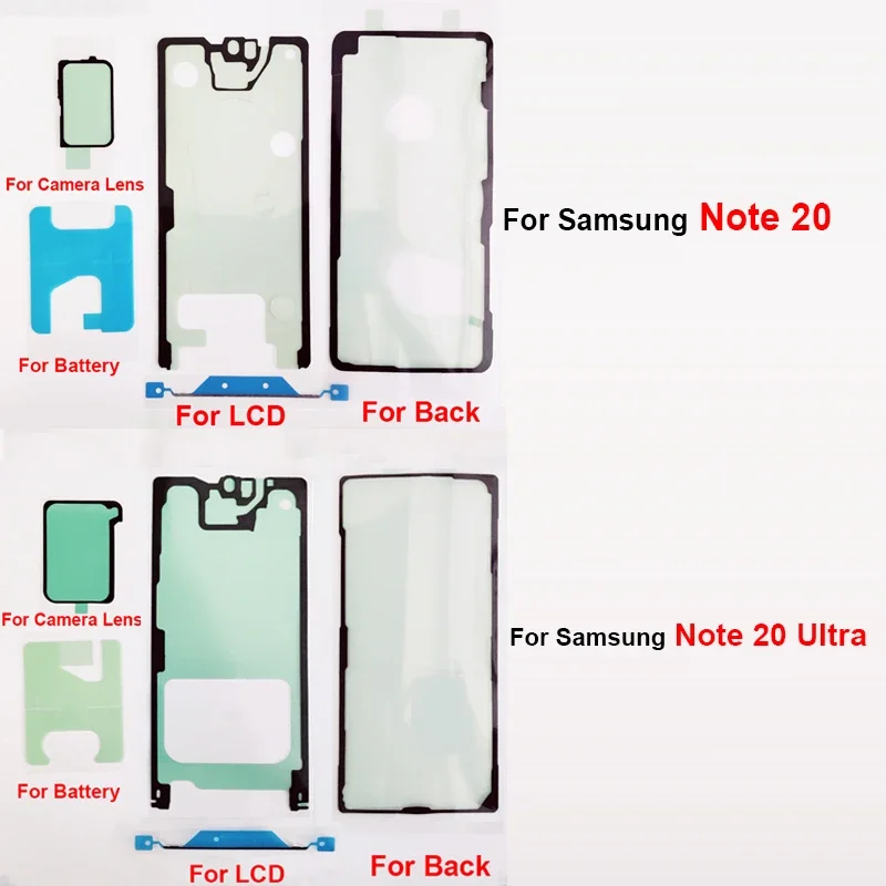Для Samsung Galaxy Note 20 Ultra SM-N985 SM-N986 4G/5G ЖК-экран задняя батарея крышка камеры клейкая