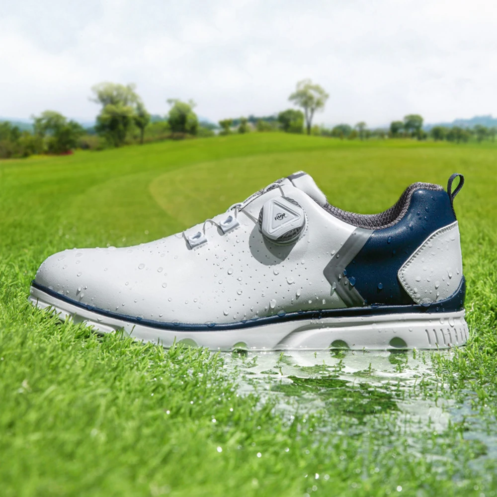 PGM Men Golf Shoes Knob Shoelaces Anti-side Slip Waterproof Men's Sports Shoes Sneakers Comfortable Walking Golfing Footwear