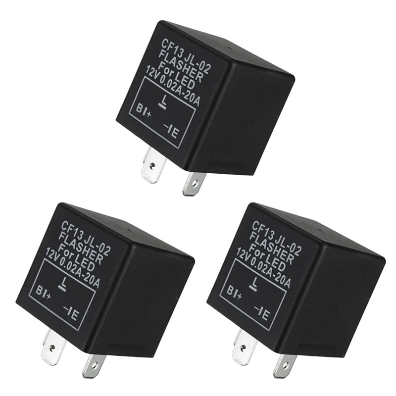 

3-контактное электронсветодиодный мигающее реле для указателя поворота, 3 автомобиля, 12 В