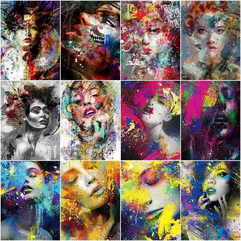 

Full Drill Abstract Sexy Girl Graffiti Portrait Diy Diamond Embroidery Painting Art Home Decoration 5D Mosaic Cross Stitch Gifts
