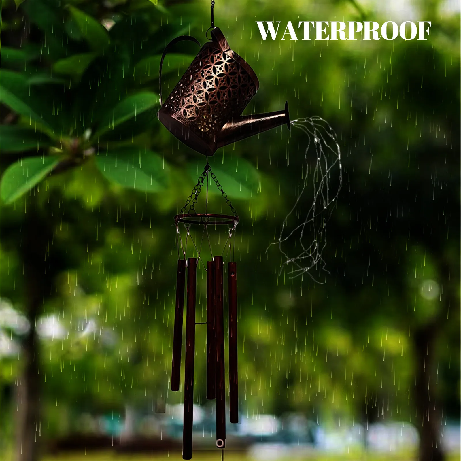 

Wind Chimes Watering Can Solar Wind Chimes With Flashing LED Yellow Christmas Ornament Large Red And White Christmas Ornaments