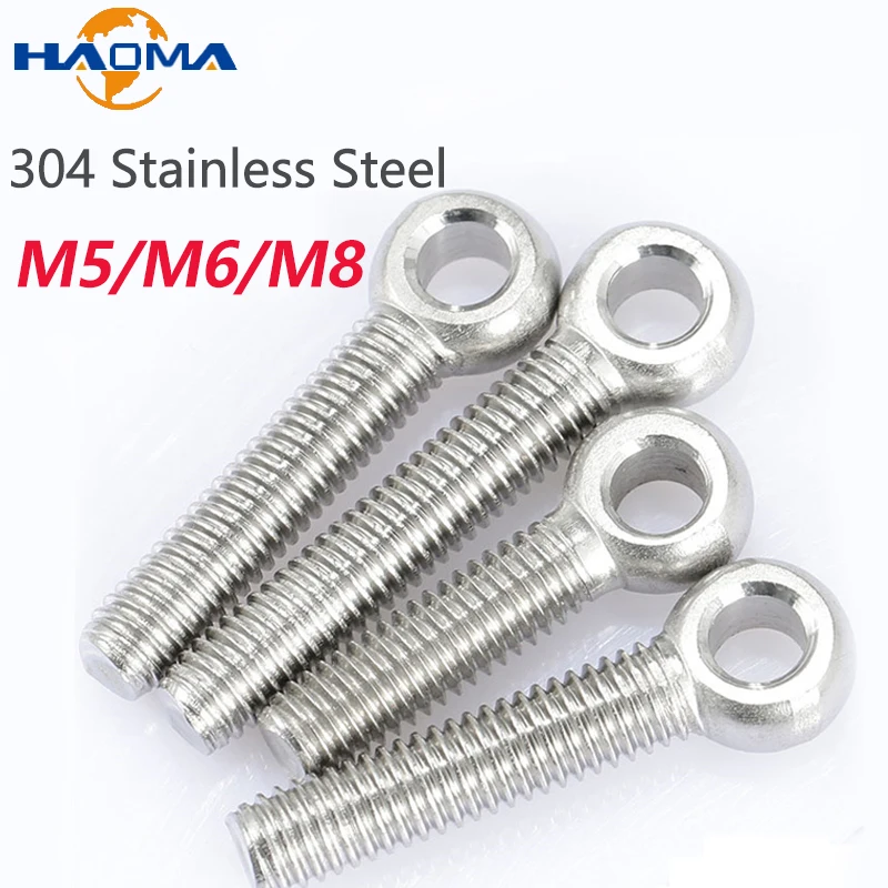 

Болт с кольцевым звеном из нержавеющей стали 304, винт «рыбий глаз» с скользящим отверстием, болт с круглым отверстием M5/M6/M8