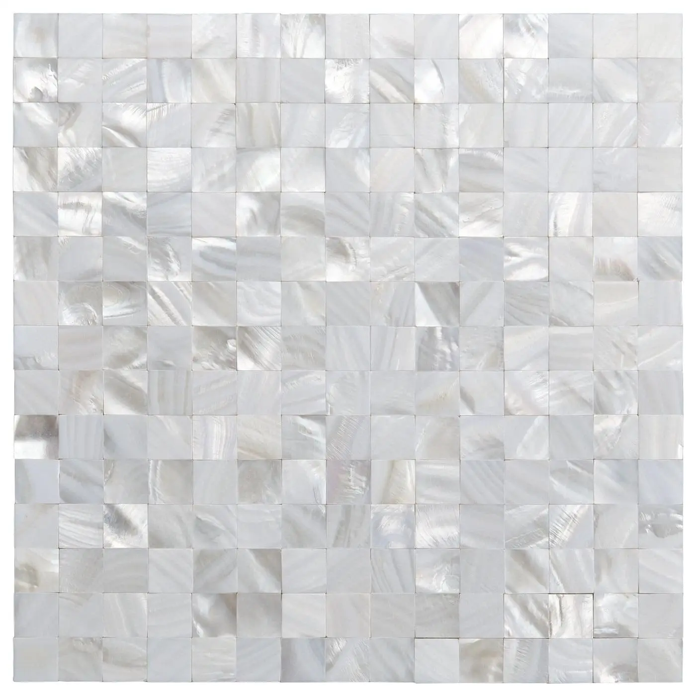 

Art3d Square White Seamless 12 in. x 12 in. Mother of Pearl Tile (6-Pack)