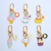 fashion korean cute rabbit keychain creative anime dog metal cartoon keychain girl jewelry sweet backpack pendant gift wholesale