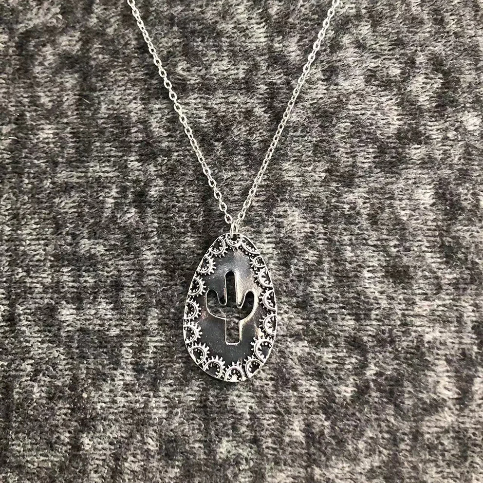 Ювелирные изделия в стиле вестерн бирка с коровой бирюзовый камень колье кулон