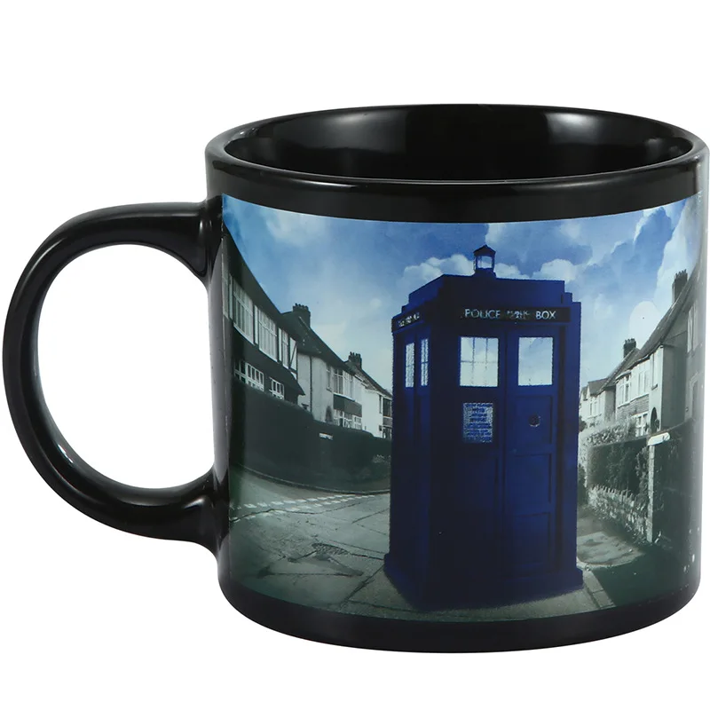 

400ml New Large-capacity Doctor Who Color-changing Fat Cup Creative Ceramic Coffee Milk Thermal Cup Children's Gift