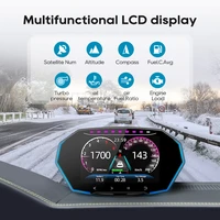 new f11 obd 2 gps car hud dual system head up display speedometer digital gauge 4 inch lcd touch screen car accessories