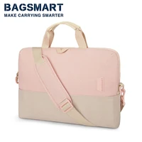 bagsmart 15 6 inch laptop bag laptop case slim water repellent computer bag messenger shoulder bag briefcase for business office