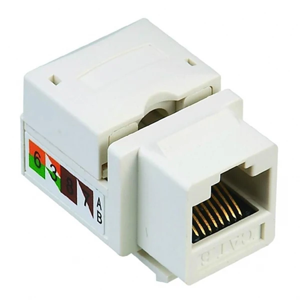 RJ 45 шасси UTP CAT6 90 градусов (разъем KEYSTONE) 8 шт. Фотогалерея|Электротовары| |