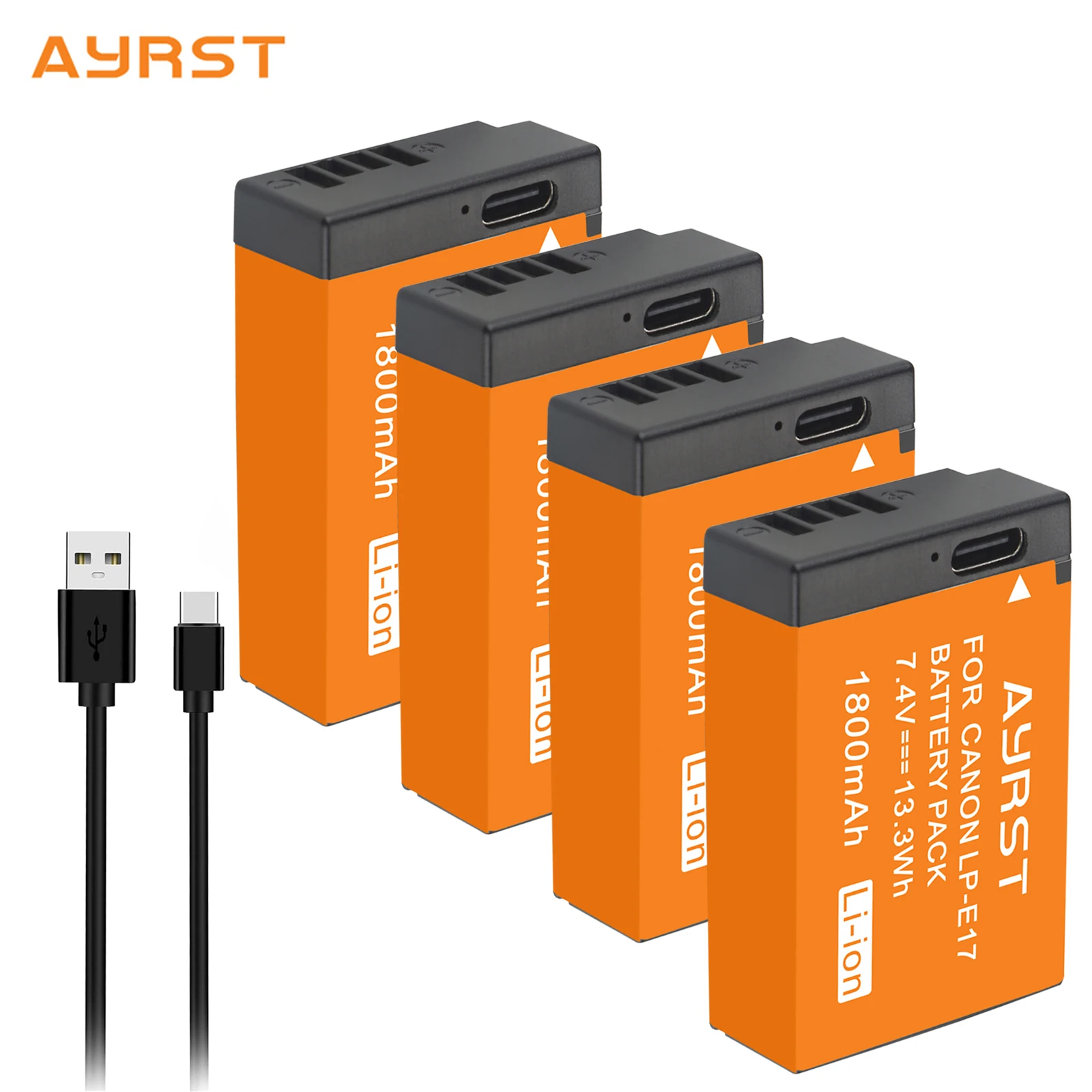 Аккумулятор LPE17 LP E17 LP-E17 1800 мАч с USB-разъемом для камер Canon EOS 200D M3 M6 750D 760D T6i T6s 800D 8000D Kiss X8i