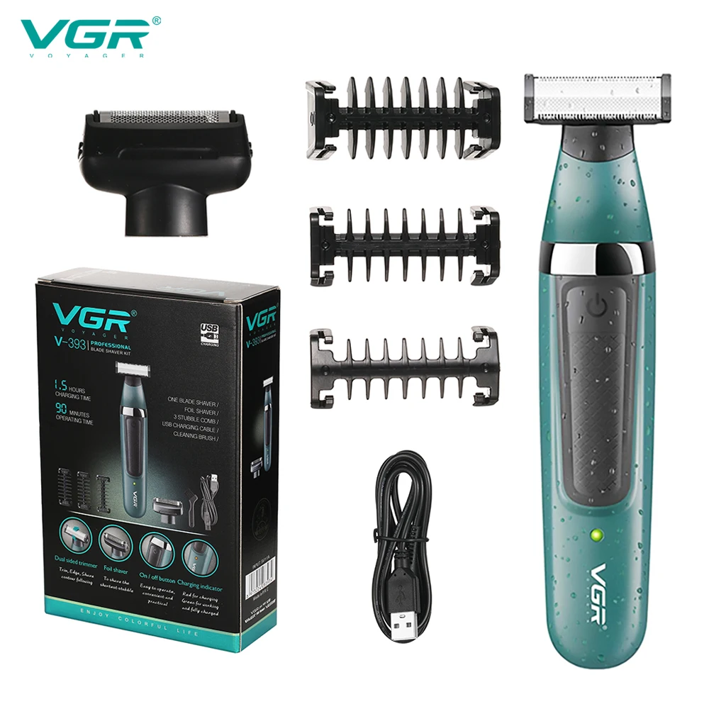 

VGR 2in1 Face+Body Eectric Shaver for Men Grooming Kit Electric Razor Beard&Body Trimmer Rechargeable Wet Dry Washable V-393