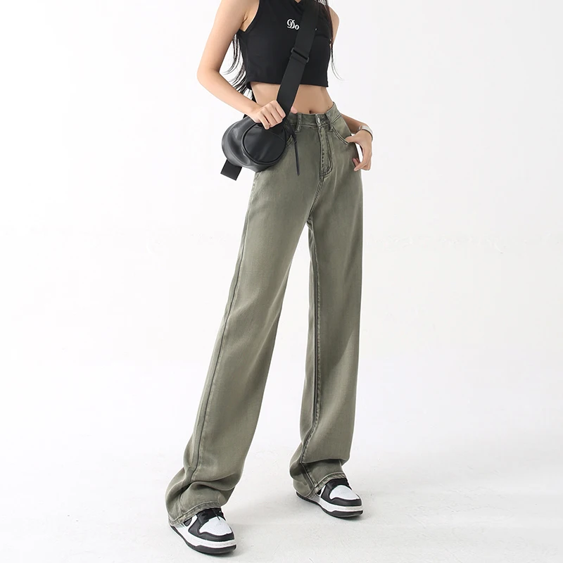 Женские джинсы OUSSYU из лиоцелла винтаж