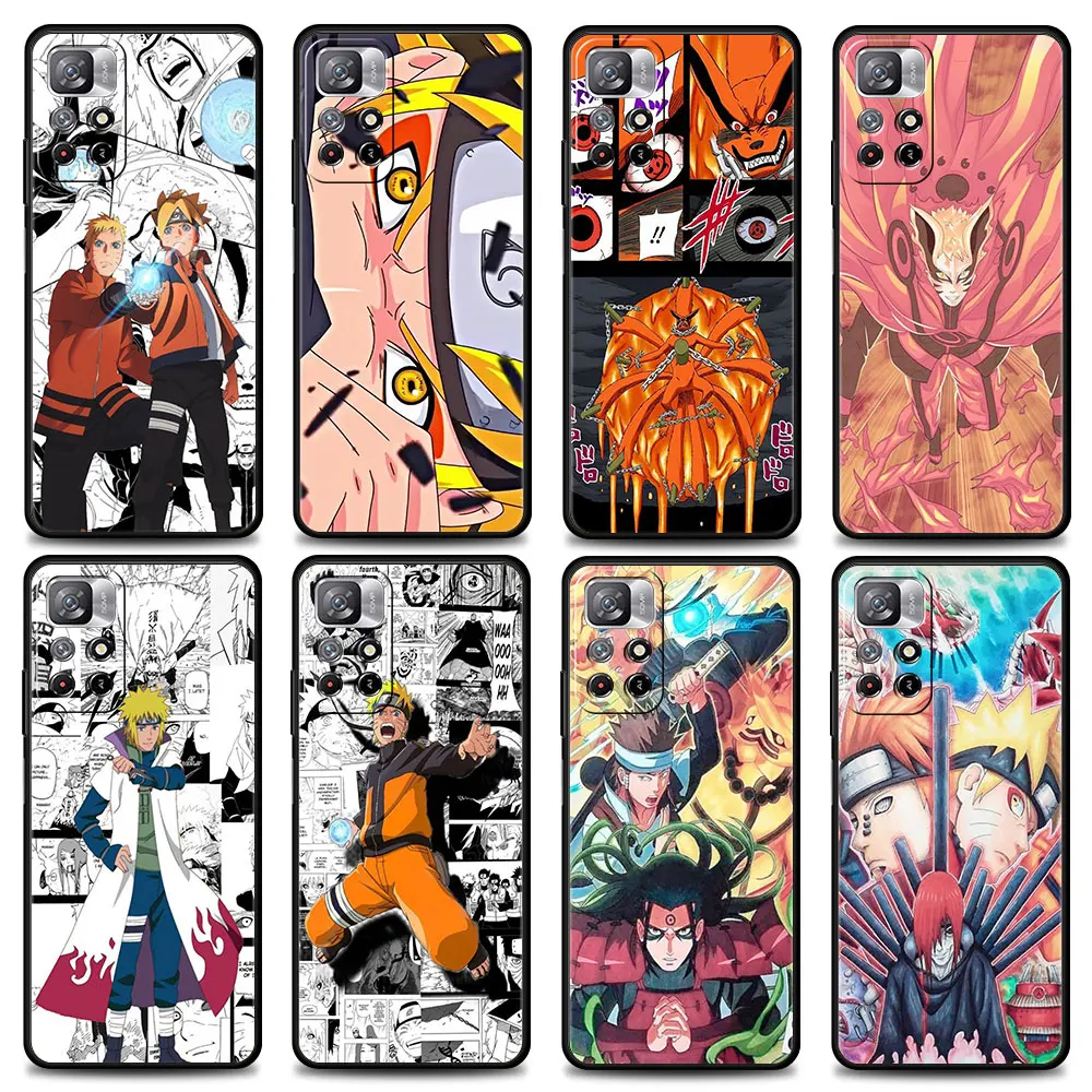 

Phone Case For Xiaomi Redmi 9c 9 k40 9A 10 8 7A Note 9S 9 10 8 11 Pro Plus 7 8T 9T 11T 5G Silicone Cover Naruto and Fox Kurama