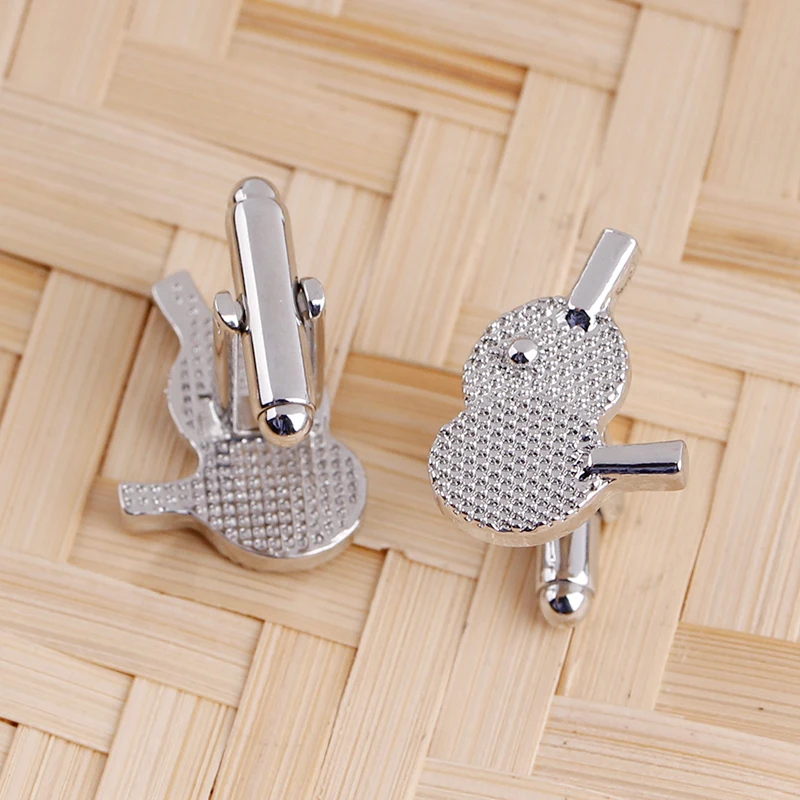 Запонки для настольного тенниса, креативные серебряные запонки для пинг-понга