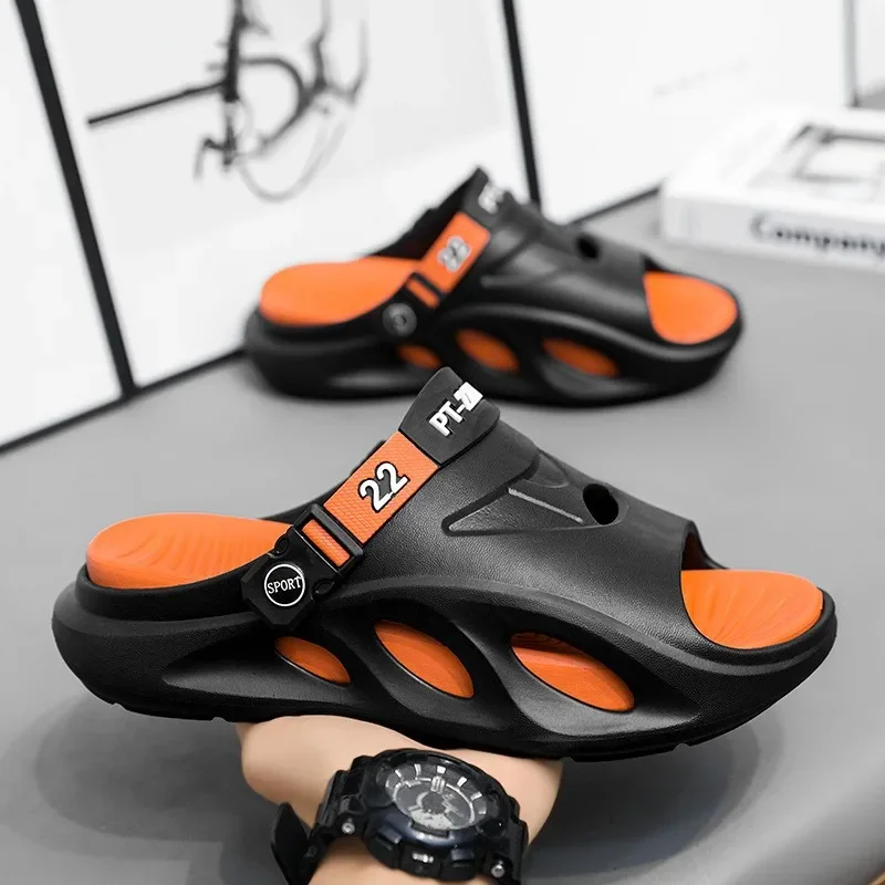 Мужские шлепанцы на мягкой воздушной подушке повседневные сланцы из ЭВА очень