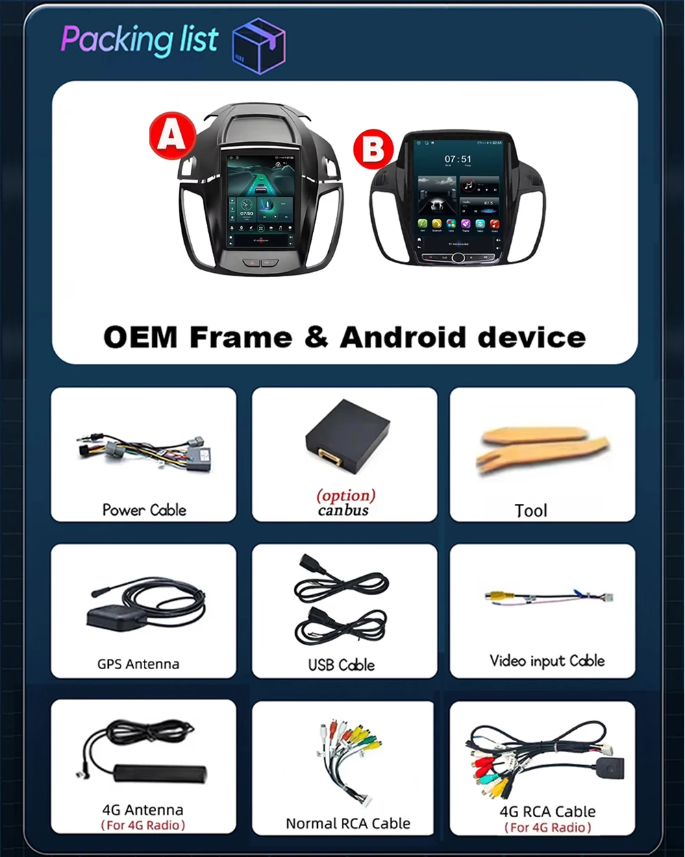 Фото Автомагнитола Android 9.7 дюймов для Ford C-MAX Kuga 2 Escape 3 2012-2019, мультимедийный видеоплеер, навигация GPS, Carplay, 4G, DSP №4