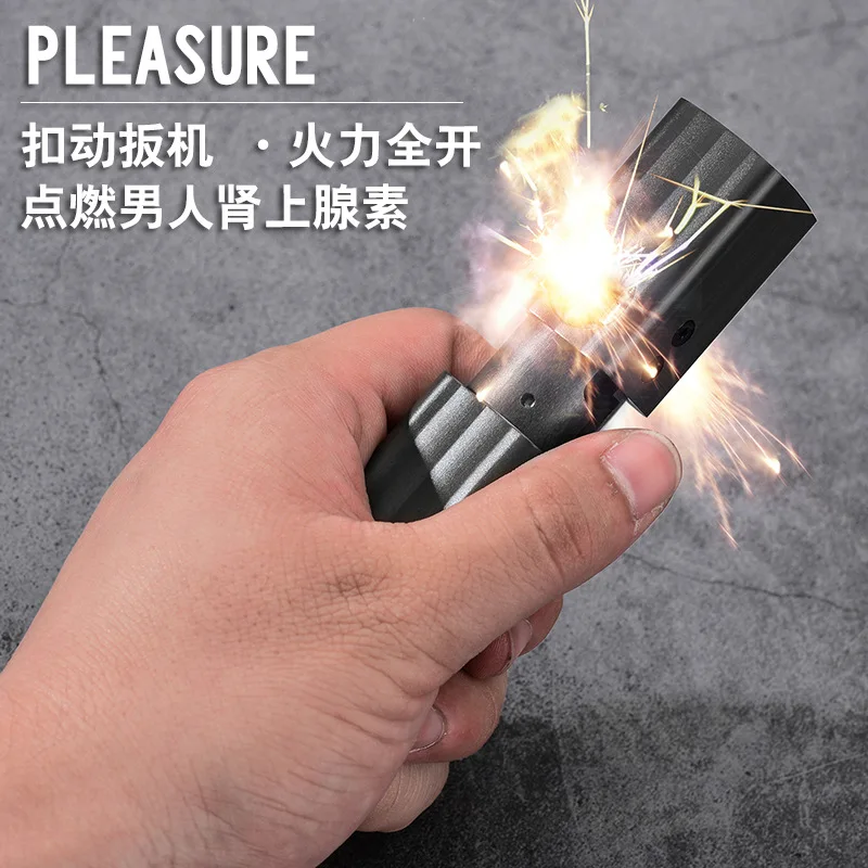 Chief Automatic Bounce Shaped Heavy Lighter Creative Old Retro Retro Kerosene Lighter Accessories Collection Play Gift