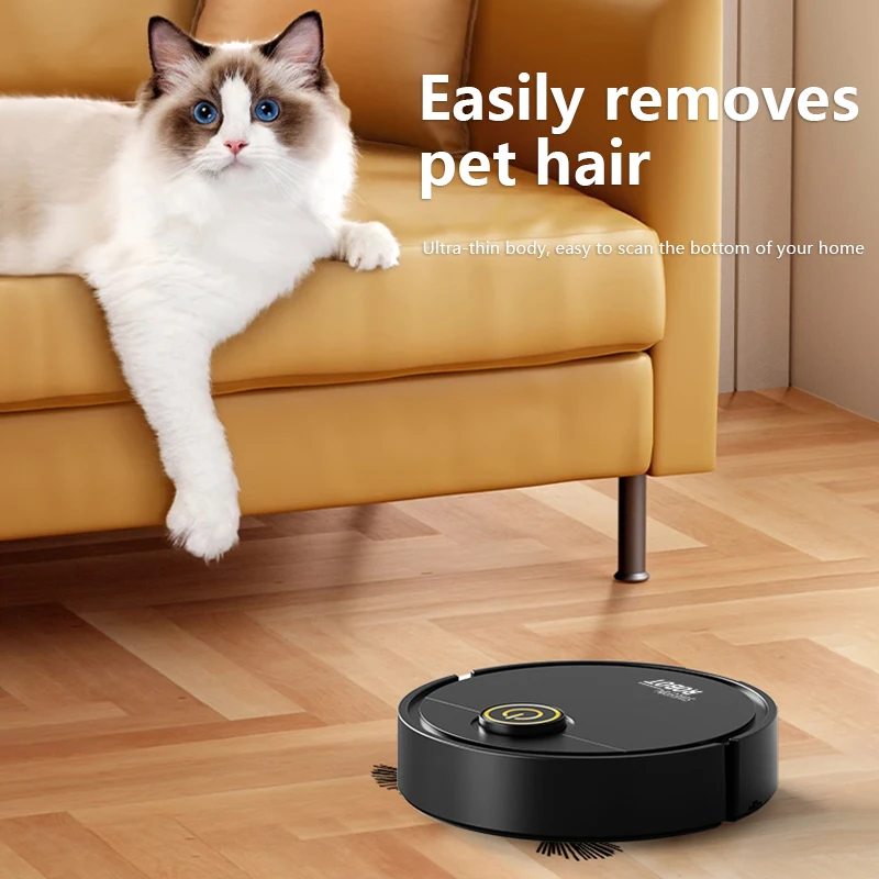 Фото Робот-пылесос Lenovo с USB-зарядкой, интеллектуальная уборочная машина для дома, дизайн с двумя щетками для пола и столешниц №2