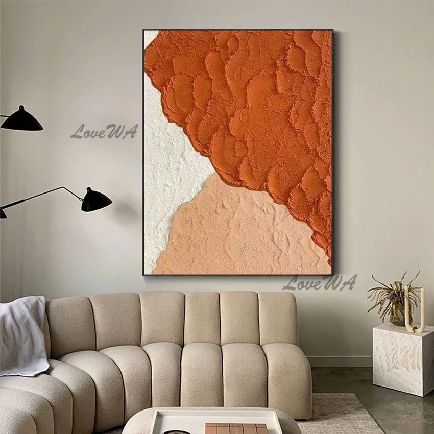 

Украшение для отеля, абстрактная текстура, картина маслом, холст, настенное художественное украшение, толстые акриловые художественные изд...