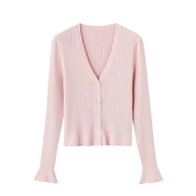 Kpop корейская певица женские уличные розовые кардиганы свитера с v-образным