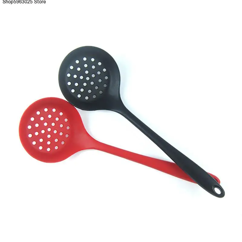 

Spatula Slotted Skimmer Food Grade Kitchen Gadgets Strainer Ladle Long Handle Skimmer Spoons Slotted Spoon 1 PC Silicone