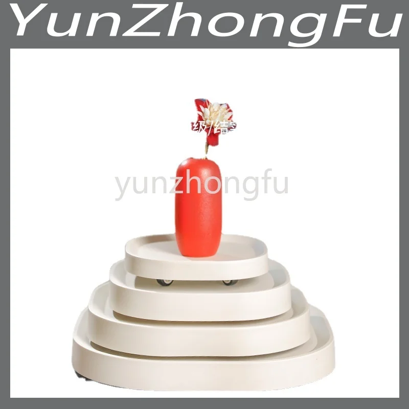 

Поднос для цветочного горшка с колесами, подвижное нижнее основание из смолы, шкив, пластиковая лента, шкив, ролик, универсальное колесо