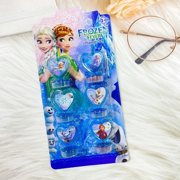 

Disney Frozen Marvel Spiderman Pattern Cartoon Anime Stamp Children's Stamp Elementary School Supplies Children Toys