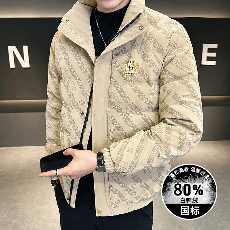 Высококачественный Зимний пуховик мужские пальто утепленные парки с