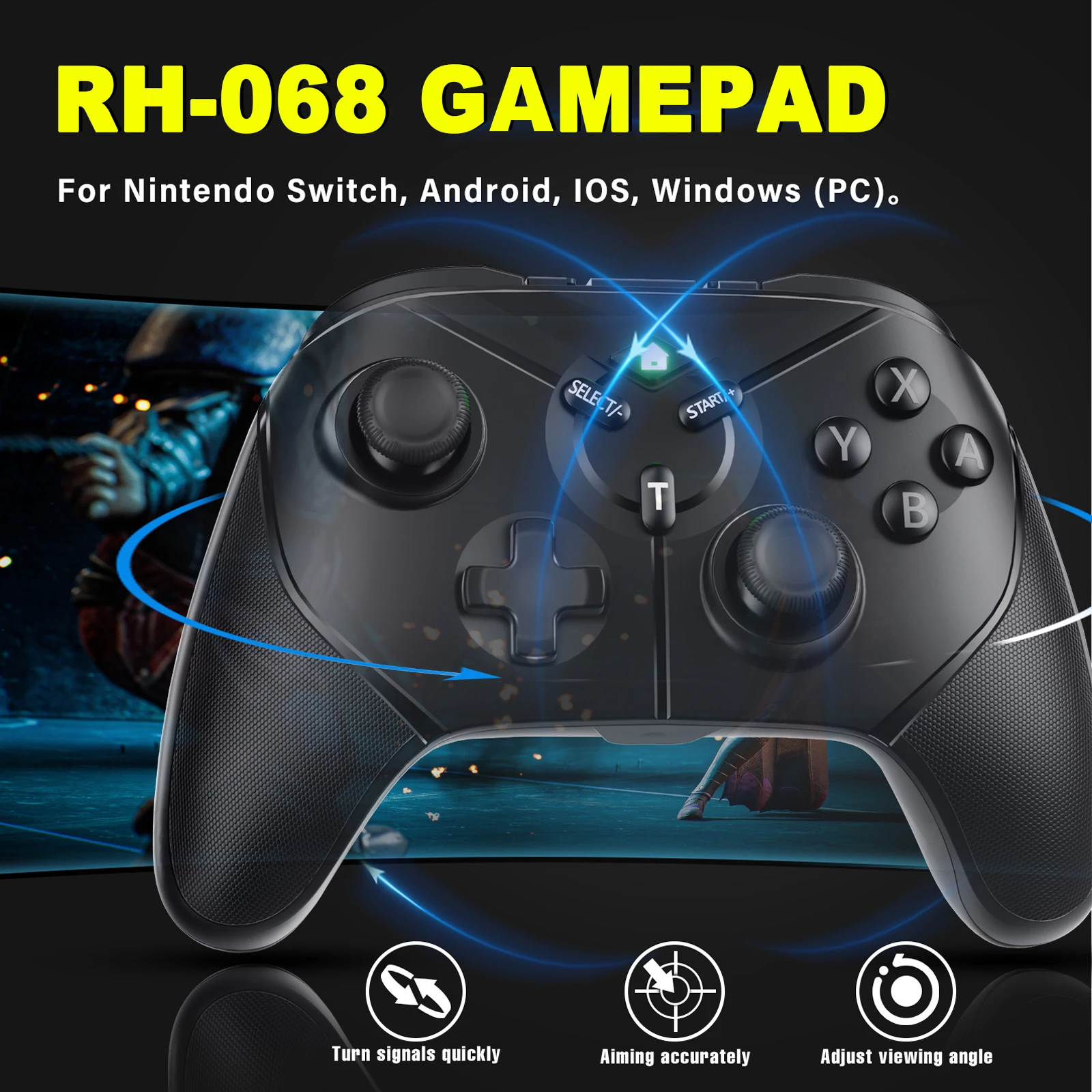 

PC Gamepad 2.4G Wireless Controller For Nintendo Switch/OLED/Lite Pro controle with Turbo/Gyro Axis video Game Joystick