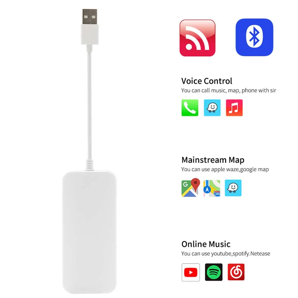 

Wireless Carplay Dongle Android Auto Carplay Smart Link USB Dongle Adapter for apple Car Ariplay Smart Link IOS15