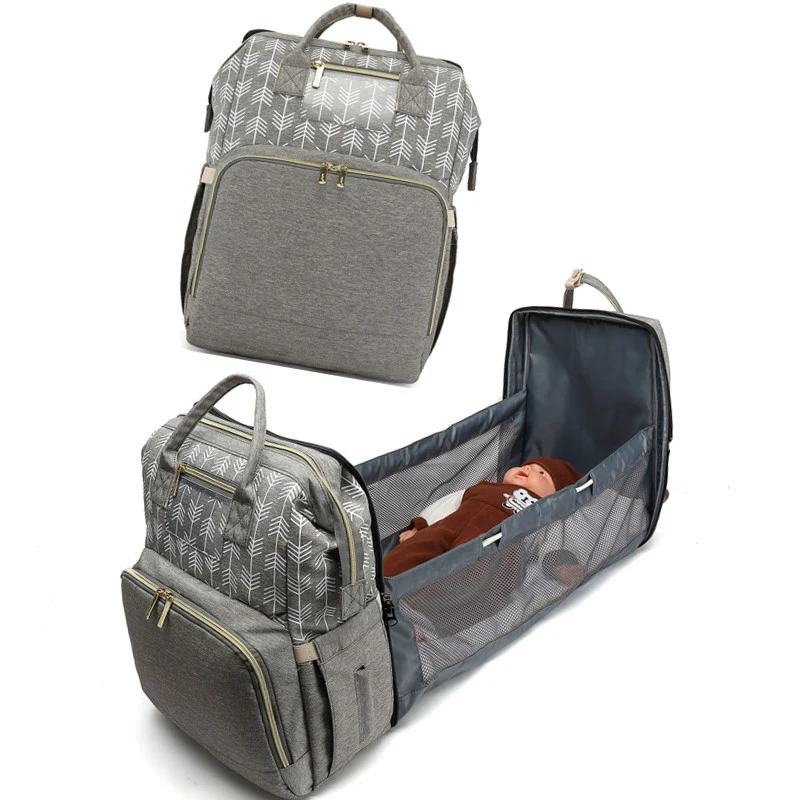 Two In One Crib backpack Foldable Diaper Bag Baby Bed Newborn Bassinet Mummy Maternity Nursing Travel Stroller Bag Organizer