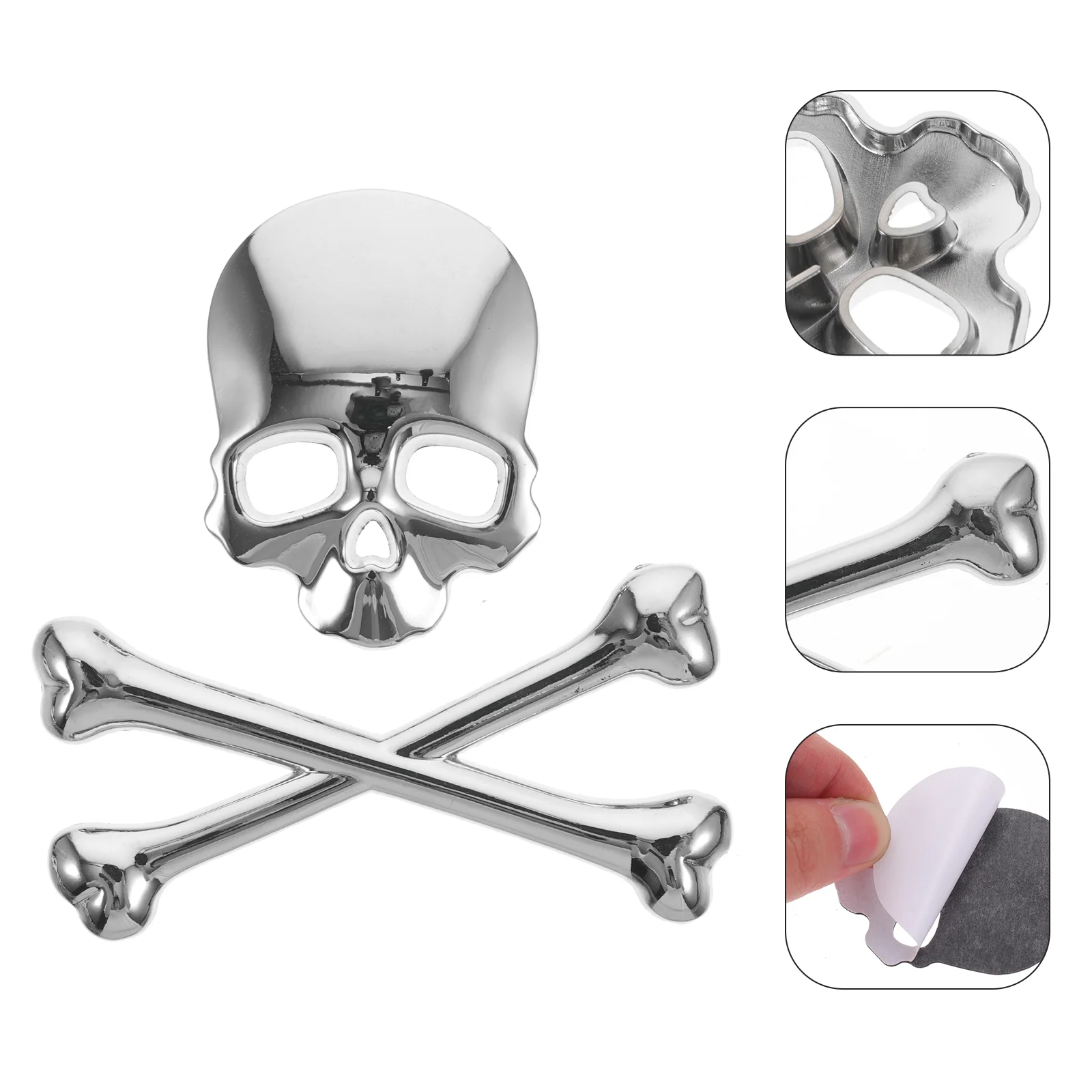 Трафарет с черепом и скрещенными костями металлический логотип автомобиля