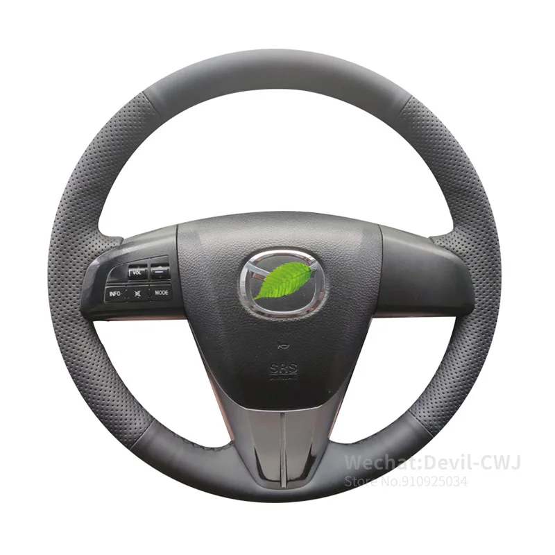 

Alcantara leather carbon fiber steering wheel cover For Mazda 8 Mazda 5 Mazda 2 Mazda 3 CX9 CX7 hand-stitch auto parts interior