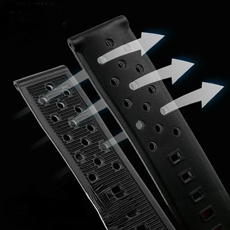 22 мм натуральный силиконовый ремешок для часов резиновый TAG Heuer Racing F1 WAZ2113