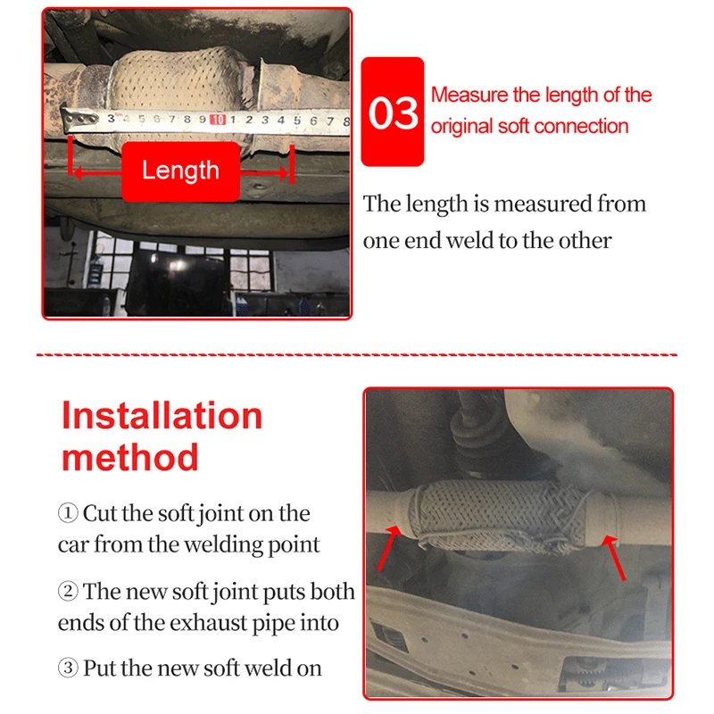 Универсальная автомобильная выхлопная труба телескопическое гибкое соединение