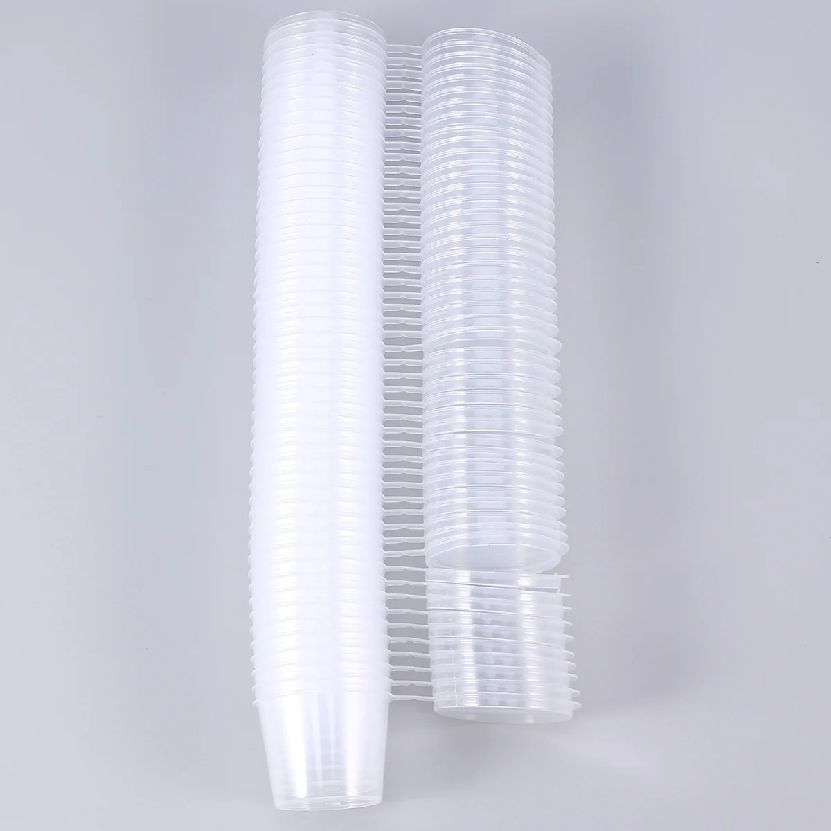 

50PCS 25ml Disposable Plastic Portion Cups Clear Portion Container with Lids for Jelly Yogurt Mousses Sauce