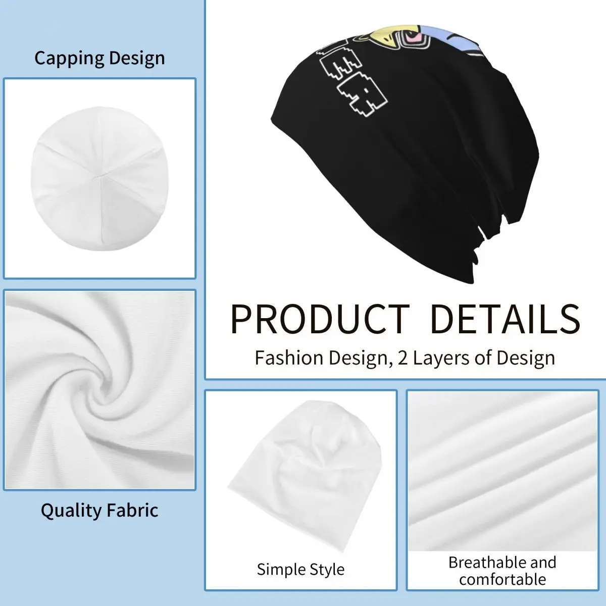 Berdly Gamer Skullies шапка-бини Deltarune Goth унисекс уличные шапки теплый капот двойного