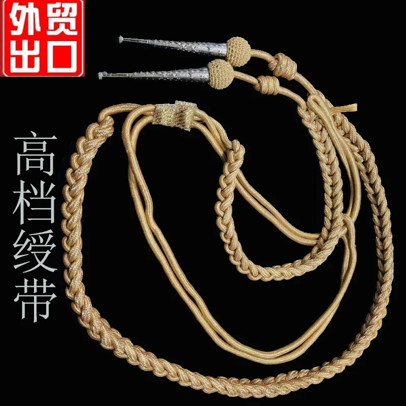 Высококачественная золотая проволочная лента эльф военная для душа тканая